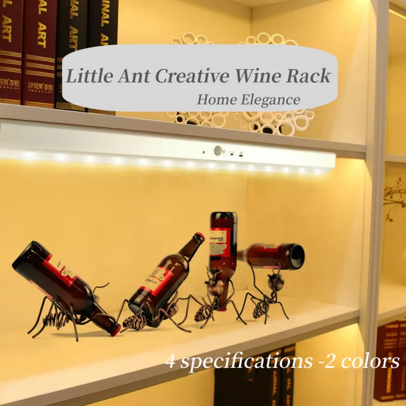 

Креативные винные стойки с муравьями, литературный Настольный держатель для демонстрации железных винных бутылок в стиле ретро, украшение для дома, органайзер для кухни