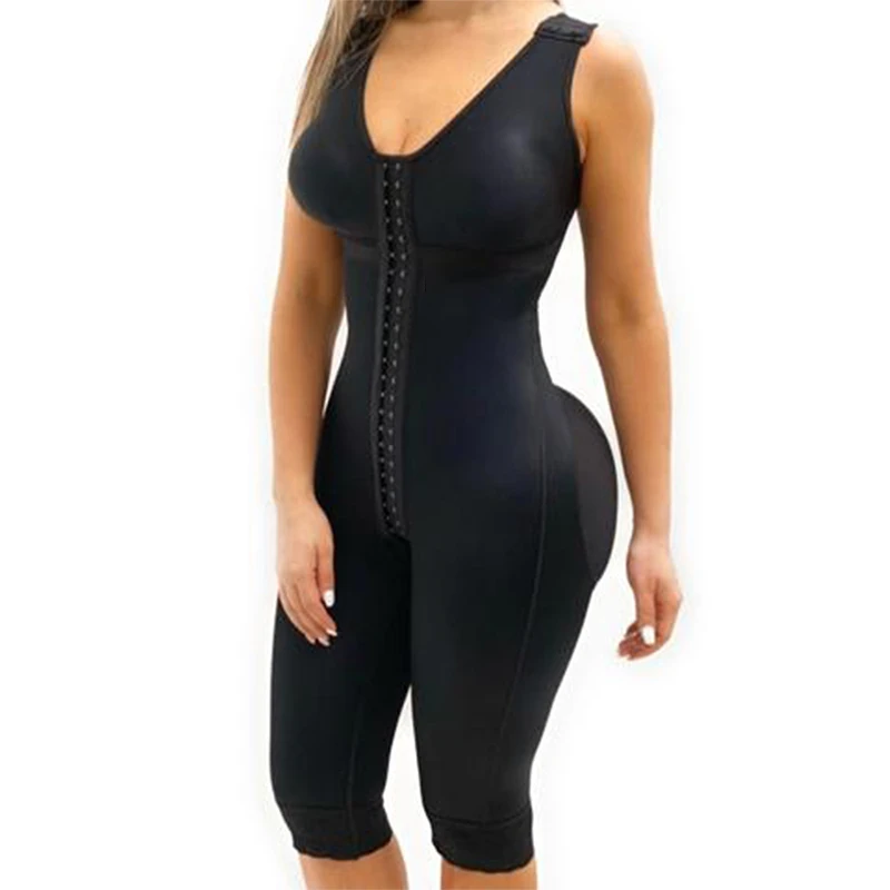 

Women's Corset V Neck Sleeveless Fajas Skims Post Liposuction Bodysuit Postpartum Body Shaper