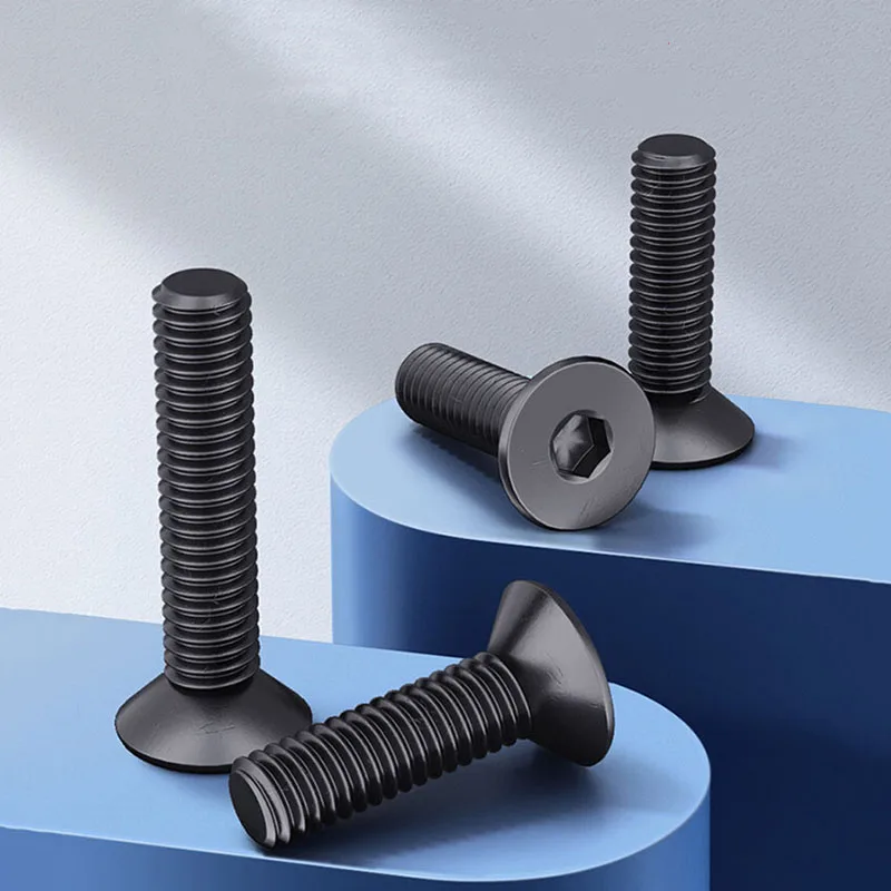 

20Pcs Grade 10.9 Hexagon Socket Flat Countersunk Head Screw Carbon Steel M3 Hex Socket Bolts Machine Screw DIN7991