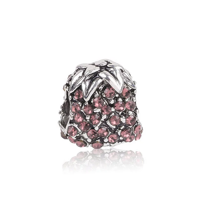 2 шт./лот розовая бусина-подвеска в виде бабочки цветов и листьев с подвеской