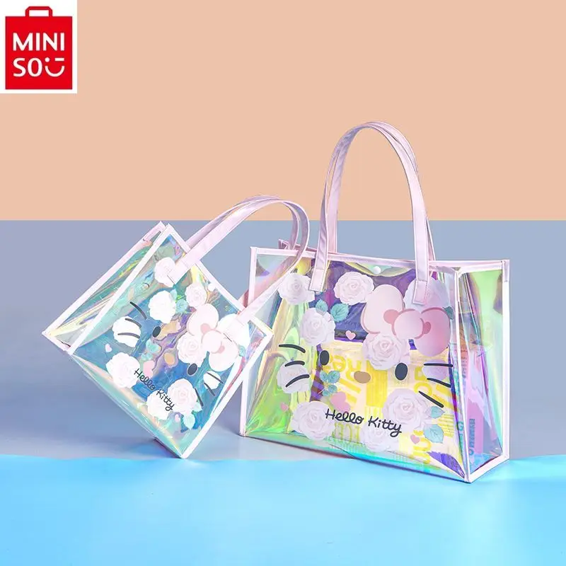 MINISO 2024 модная новая красочная лазерная прозрачная женская уличная