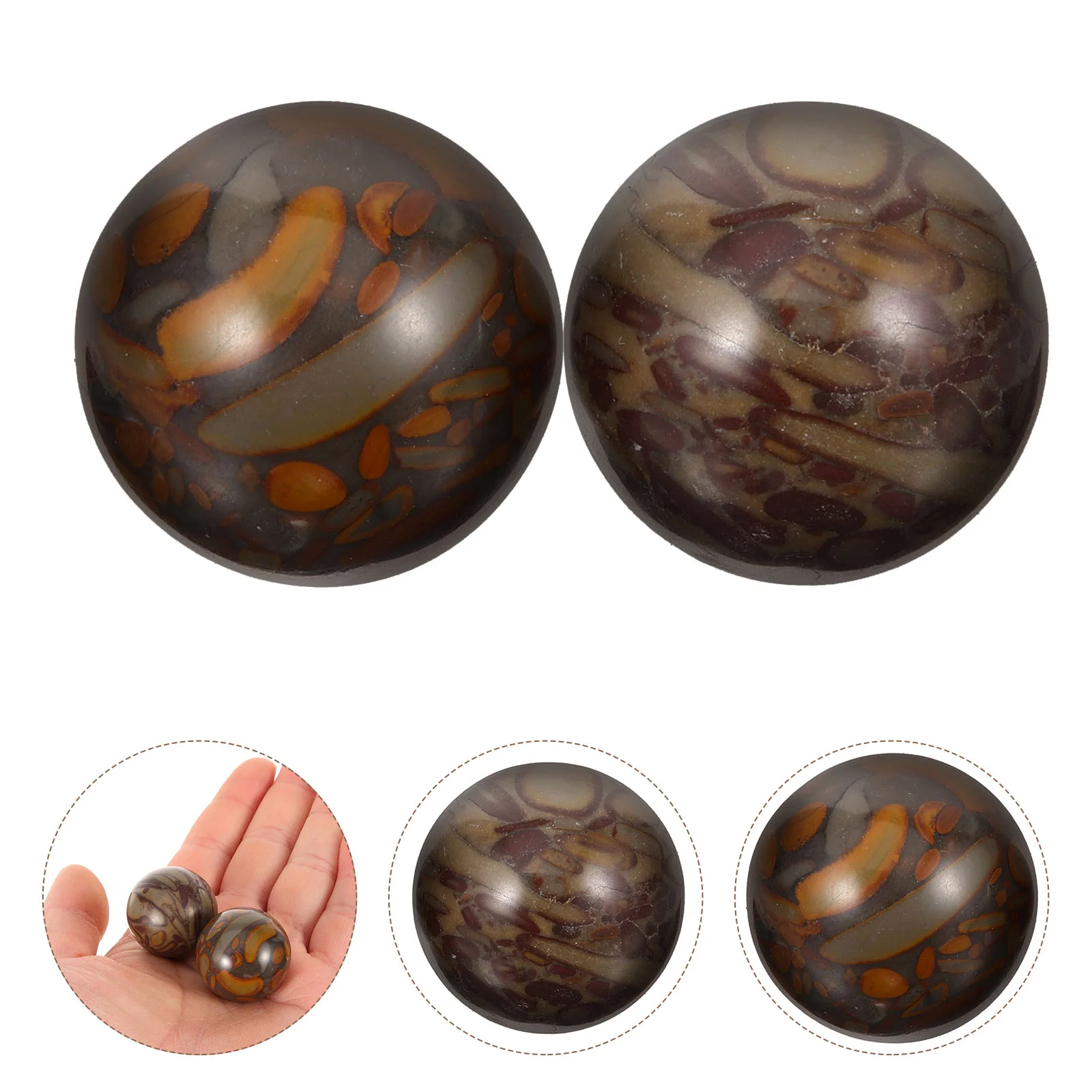 

Stone Balls Palm Massage Portable Small Hand Rolling Handballs Massaging Stress
