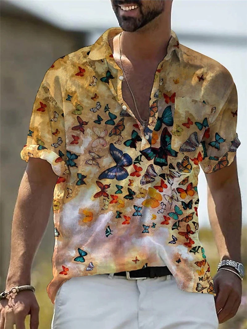 

Men's Shirt Summer Hawaiian Shirt Floral Graphic Prints Turndown Button-Down Print Clothing Apparel Tropical Streetwear
