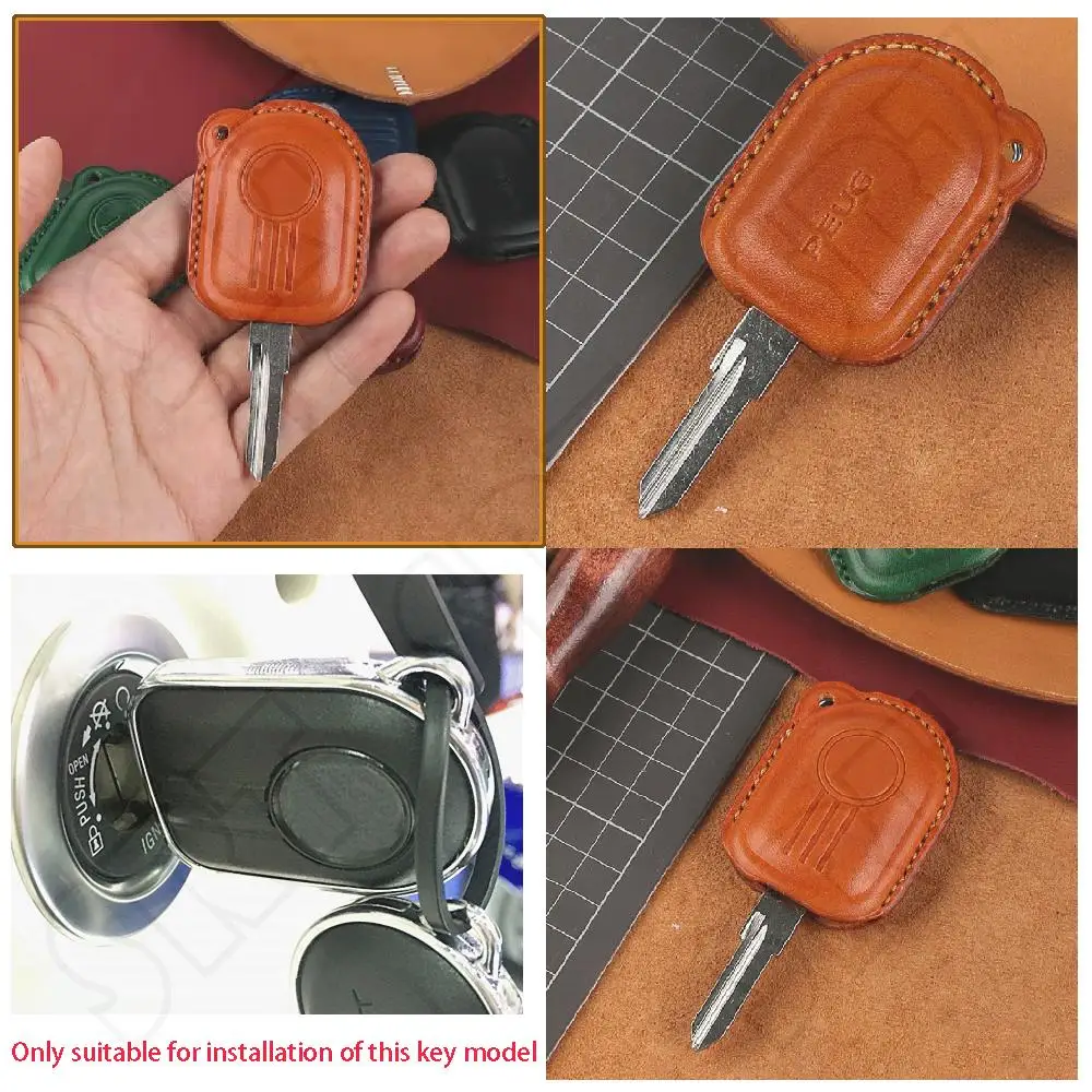 

Fits for Peugeot Django 150 125 50 Motorcycle Key Leather Cover Case Scooter KeyHolster KeyChain Keychains Accessories