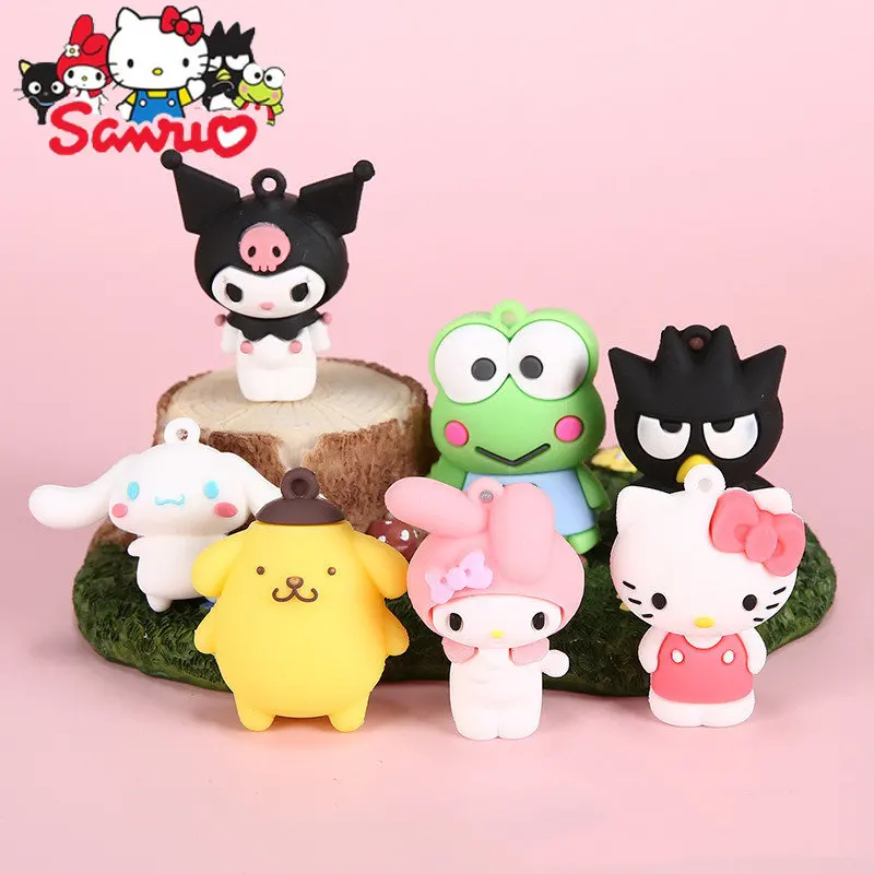 

Новый мультяшный брелок Sanrio Melody Kuromi Hello Kitty Cinnamoroll, крутой милый мультяшный Пингвин, подвесная Подарочная Пряжка для ключей