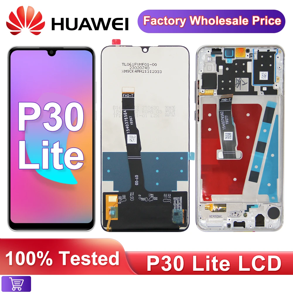 

P30 Lite 100% Tested High Quality For HUAWEI P30 Lite LCD Display Touch Screen Digitizer Assembly Parts For Nova 4e MAR-LX1M LX2