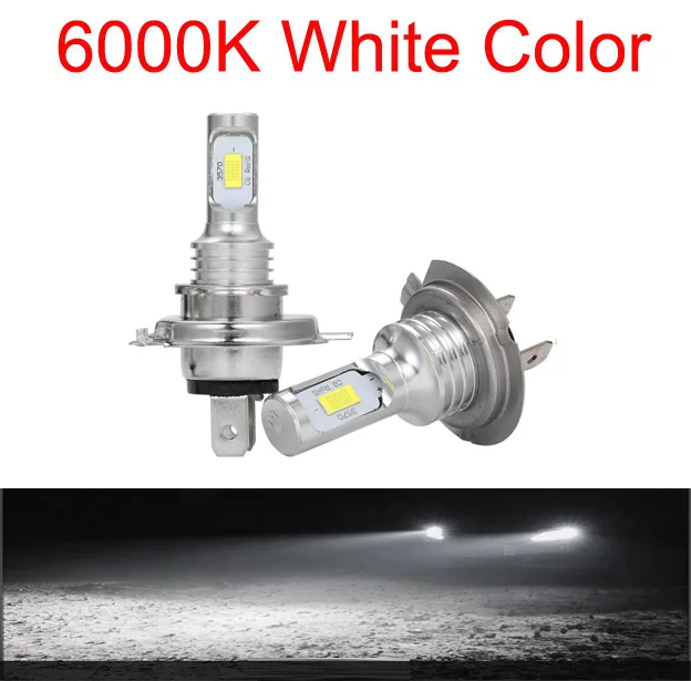

2 шт. H4 H7 H1 H8 H9 H11 9005 9006 Светодиодные лампы HB3 HB4 CSP Светодиодные супер яркие фары DRL Лампа 6000K Белый 3000K Желтый 12000K Синий