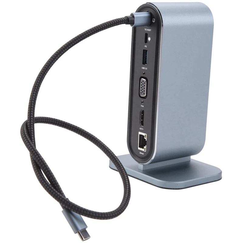 

12 In 1 Type C HUB USB 3.0 Vertical Dock Station USB-C Splitter TF Reader Ethernet Adapter 4K PD 100W For Laptop PC