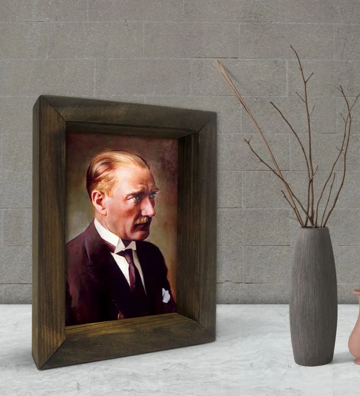 

BK Подарочная декоративная рама из натурального массива дерева Ataturk, 15x20 см-4