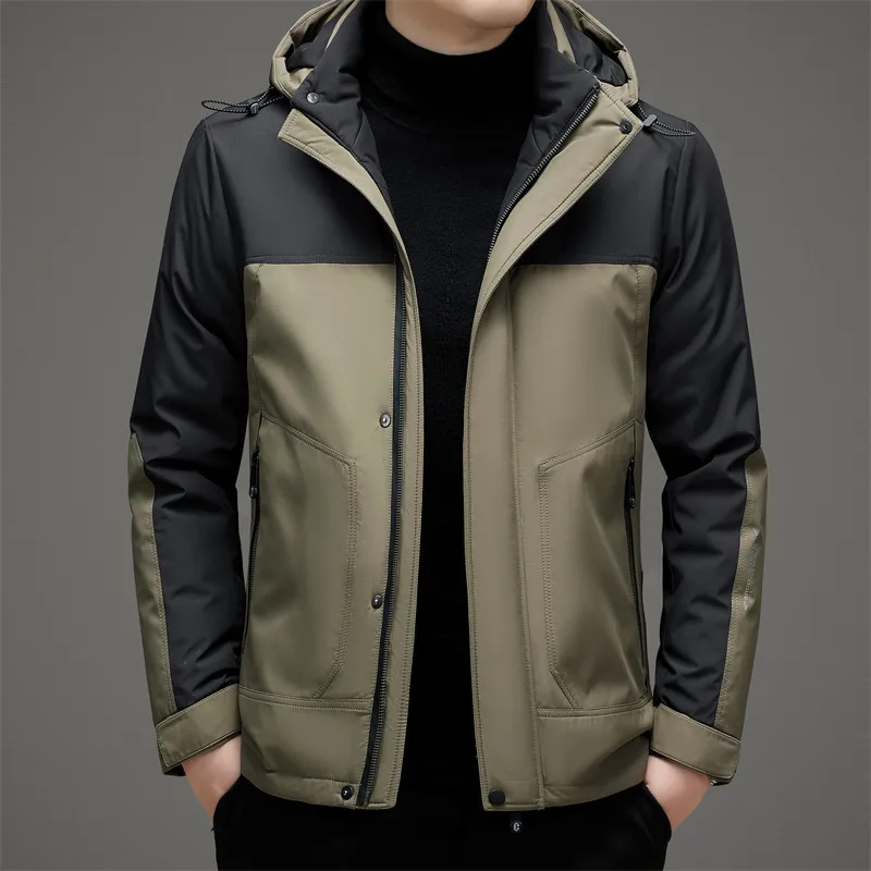 

Новинка 2023, зимнее Мужское пальто для зарядки, цветное утепленное, ветрозащитное и непромокаемое лыжное пальто, мужская одежда