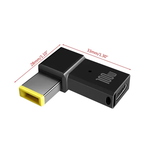 PD 100 Вт USB-адаптер типа C «мама» на постоянный ток «папа» для Lenovo Thinkpad USB-C Кабель для быстрой зарядки Конвертер Квадратный разъем PD