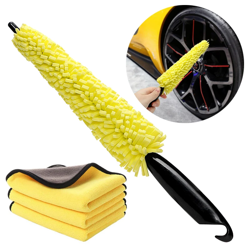 Инструмент для чистки автомобиля, щетки для чистки обода колеса, губка для мытья автомобильных шин, щетка для очистки от пыли, аксессуары дл...