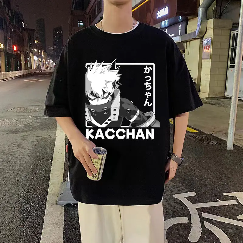 

My Hero Academia Anime Tees Short Sleeve Men Women Brand Hip Hop Casual Tshirt Unisex Manga Bakugou Katsuki Print T-shirts Tops