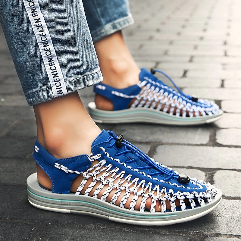 Size 38-46 Men Shoes High Quality Handmade Male Sandals Summer Soft Non-Slip Gladiator  Hiking Beach Platform Sandals