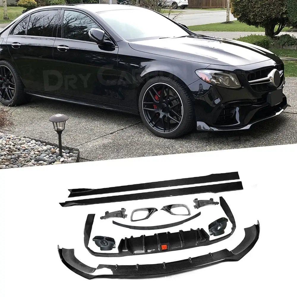 Задний диффузор с выхлопным передним бампером боковые юбки опорные кронштейны