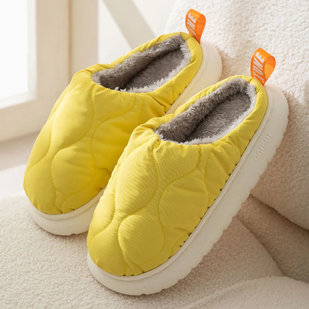 

Новые популярные водонепроницаемые домашние тапочки, зимние теплые женские домашние хлопковые нескользящие мягкие тапочки из пены с эффектом памяти, парные туфли qt570