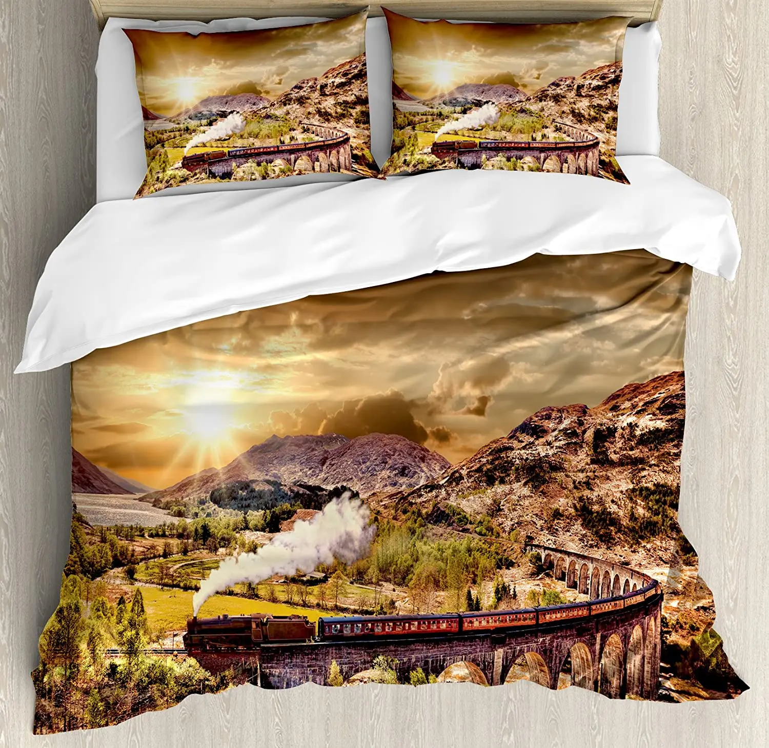 

Wizard Bedding Set For Bedroom Bed Home Wizard School Express Famous Train Landscape Glenf Duvet Cover Quilt Cover Pillowcase
