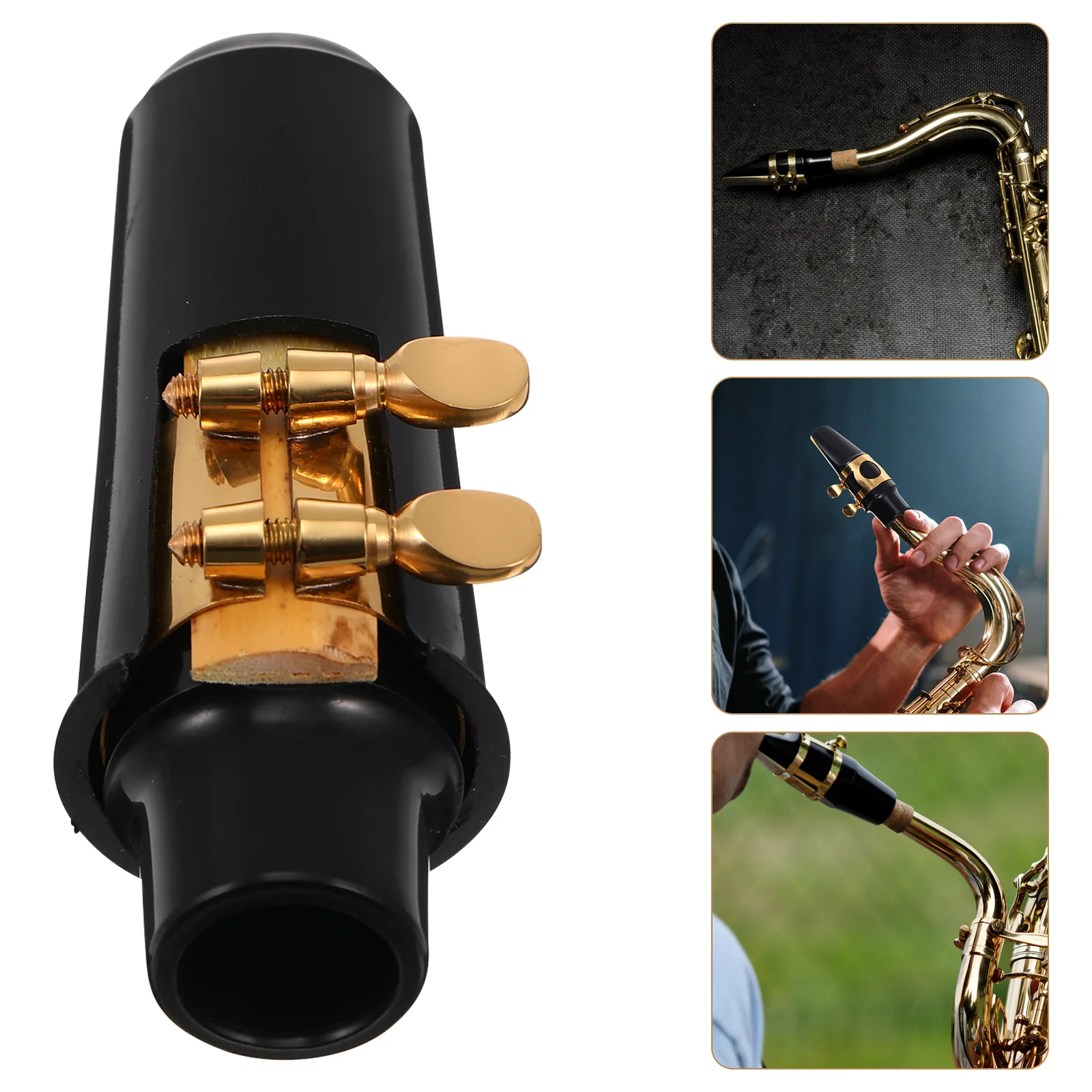 

Saxophone Mouthpiece Alto Sax Accessories Tenor Instrument Ligature Supplies Cover Playing Cap Clarinet Baritone Tool Accessory