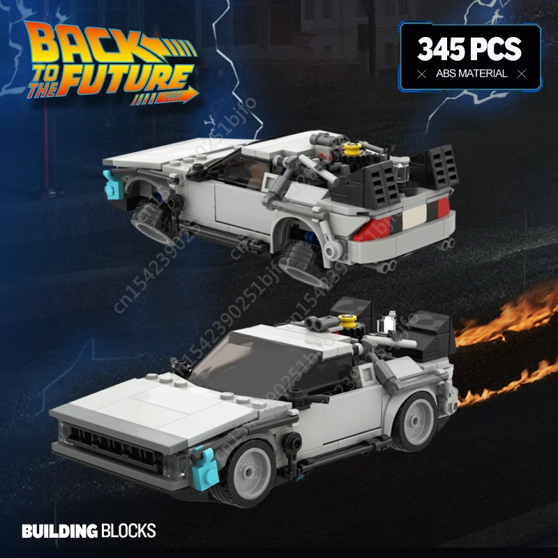 Moc Technical Car Back To The Futured Time Machine Supercar Building Block Dyloren High Tech Speed Champion Bricks Education Toy