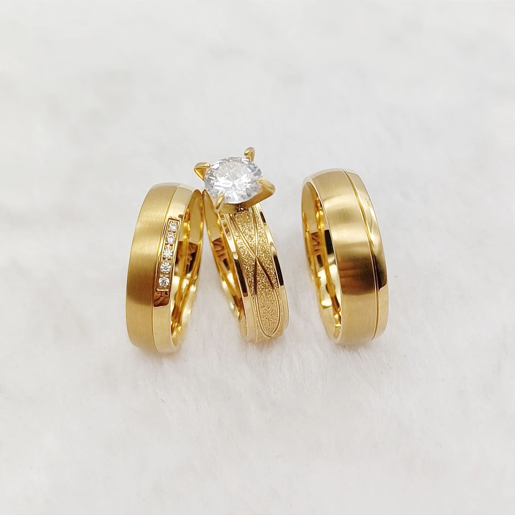 Классический дизайн 3 шт Cz Бриллиант предложение для мужчин и женщин