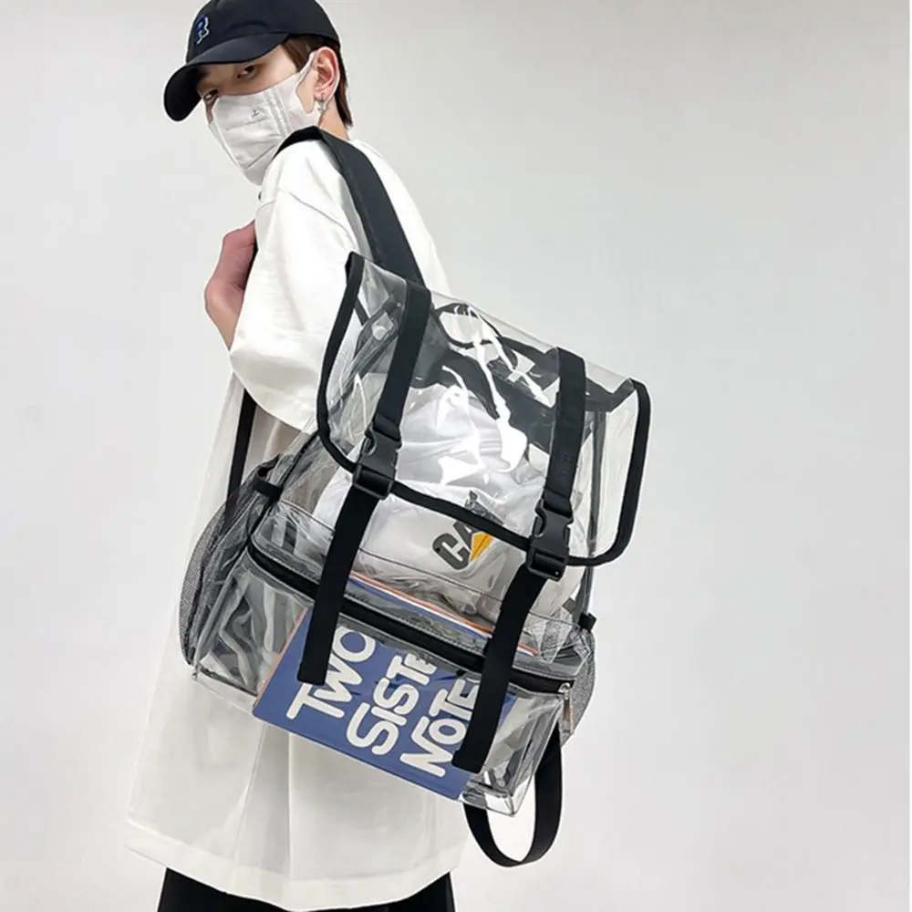 

Bag Fitness Bag Sport Shoulders Bag Camping PVC Knapsack Outdoor Backpack Portable Sports Bag Transparent Backpack