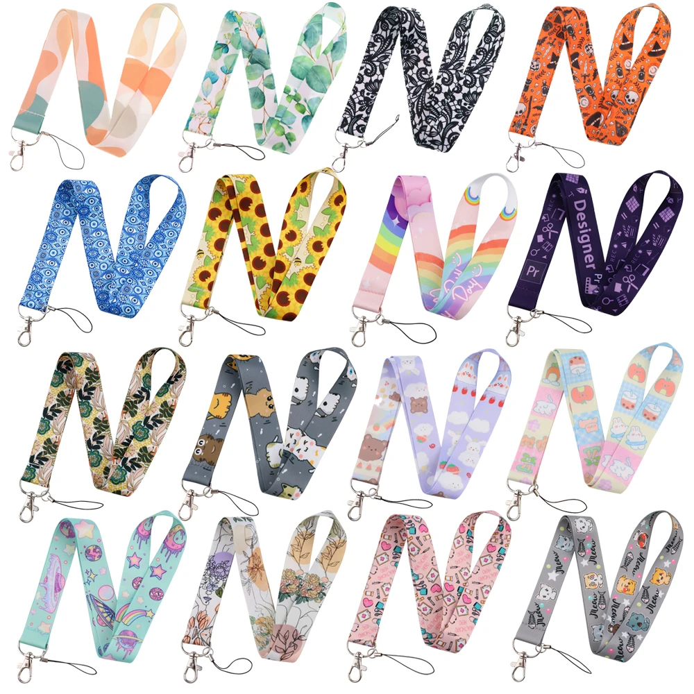 

Novel Neck Strap Lanyards Keychains Badge Holder ID Credit Card Pass Hang Rope Lariat Lanyard for Keys Anime Accessories Gifts