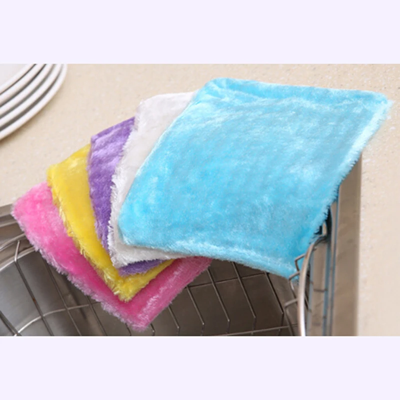 

Non-stick Oil Mercerizing Wooden Fiber Dish Towel Bamboo Dish Cloth Multi-function Wipe Towel Cleaning Rag/cloth