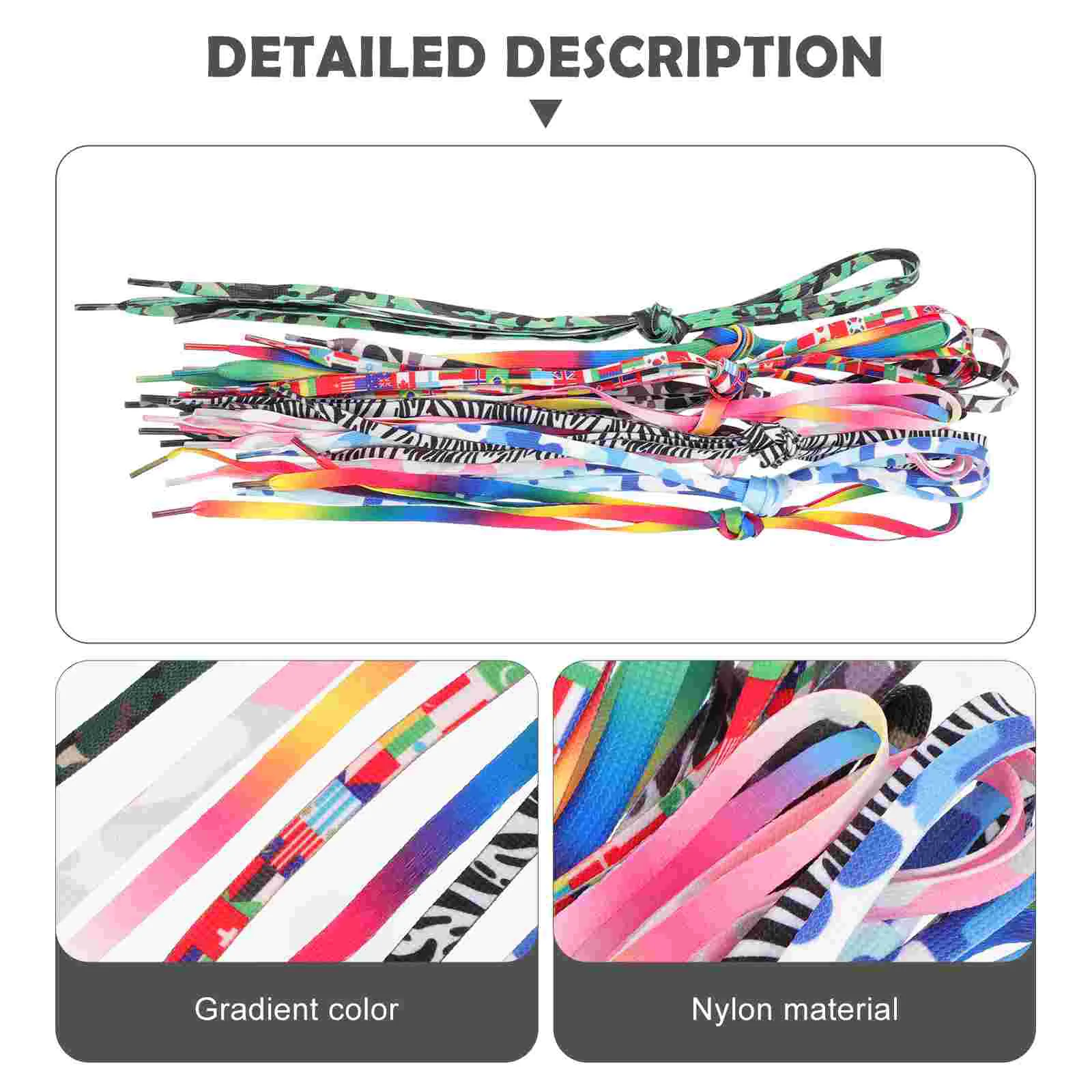 10 Pairs Outdoor Shoelaces Elastic Shoelaces Shoelaces Replacement Laces Sneakers Running Shoes Laces Colorful Sneakers