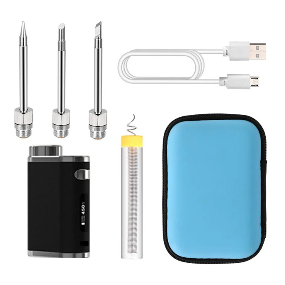 Портативный перезаряжаемый паяльник USB-аккумулятор мощность 1–75 Вт уличный с 3