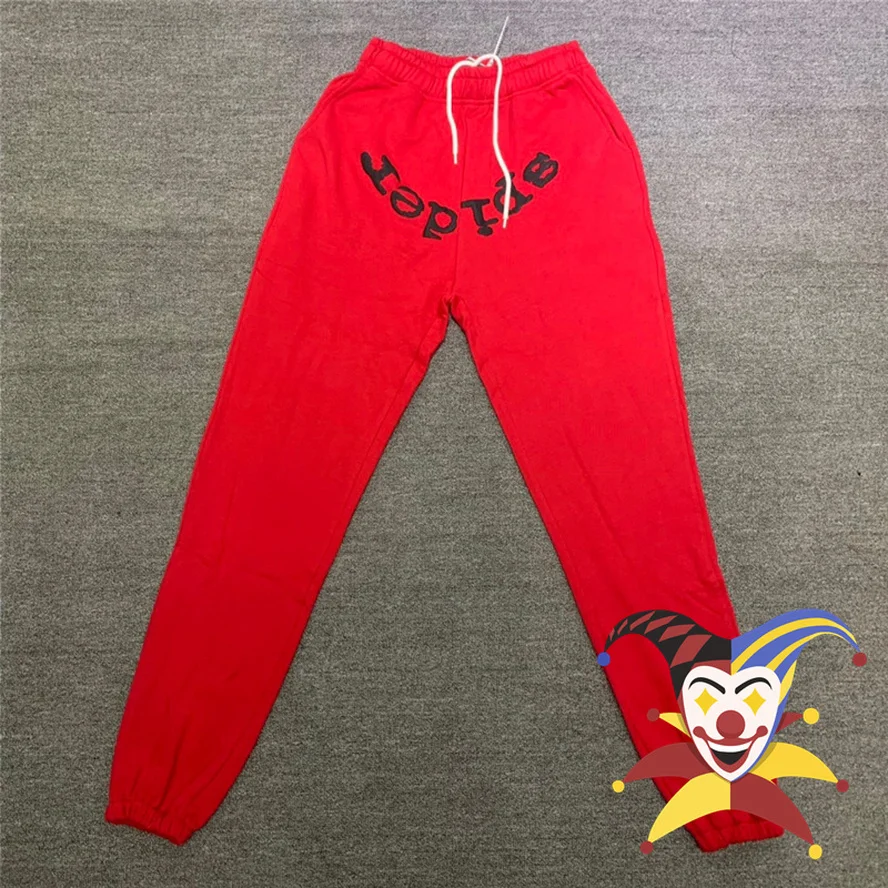 

Puff Print Red Sp5der 555555 Angel Sweatpants Men Women Black Letters Sp5der Pants Joggers Drawstring Trousers