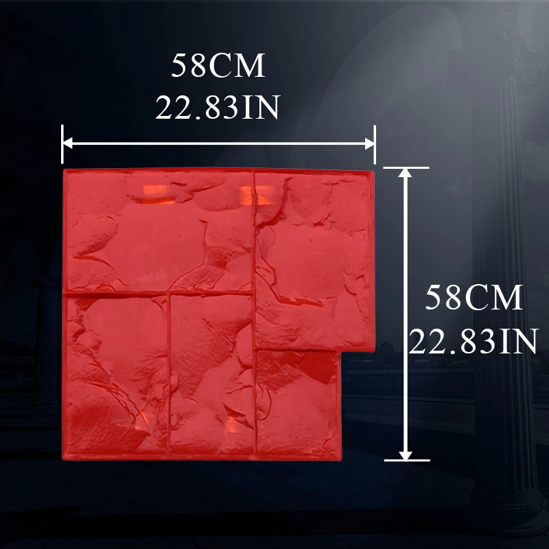 Concrete Embossed Floor Mold Compression Molding Material Cement pavement Printing Fan-shaped Stone Pattern