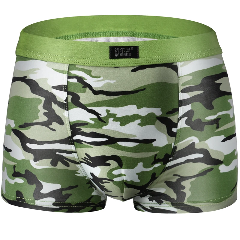 youlehe 4pcs/lot Brand Hot Sale 2017 Sexy Men's Boxer Shorts New Fashion Men Soldier Camouflage Underpants M549