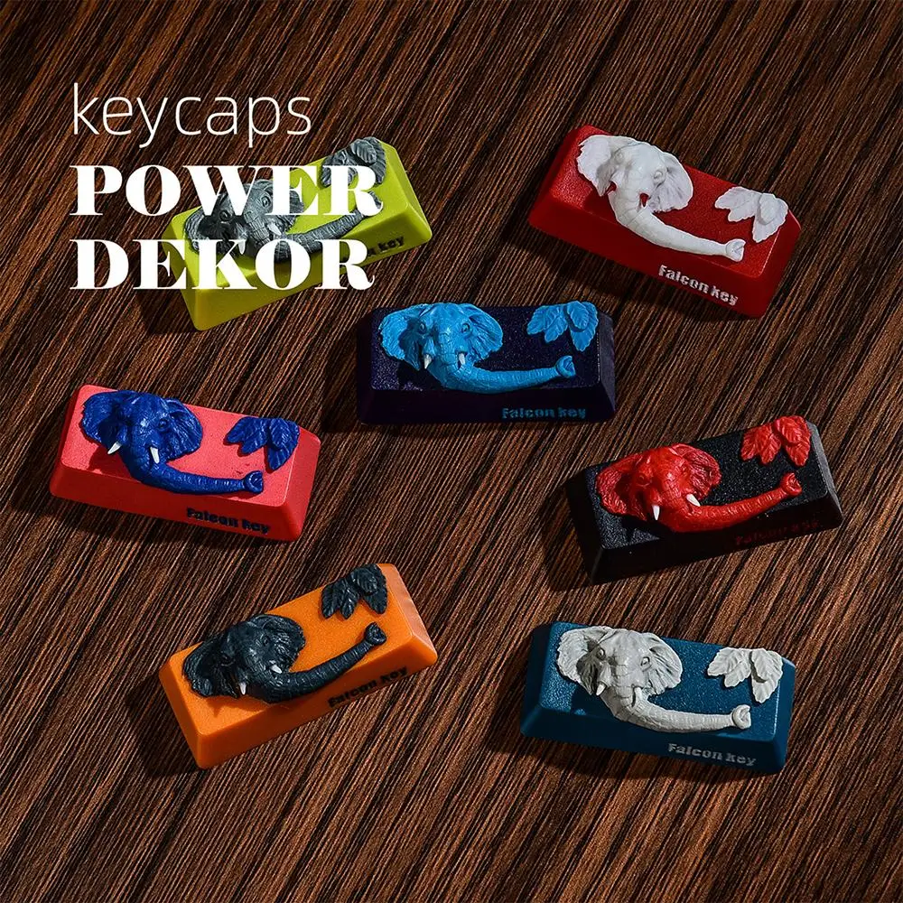 

Colorful Elephant Design Resin Enter Keycaps For Cherry Mx Switch Mechanical Keyboard DIY Customized OEM Key Cap Replacement