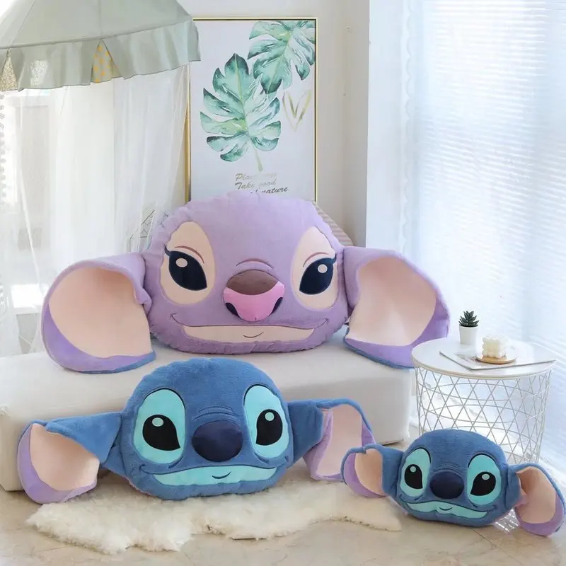 

45-110cm Genuine Disney Stitch Double Sided Pillow Cushion Kawaii Soft Stuffed Animal Anime Cartoon Room Decor Toy Birthday Gift