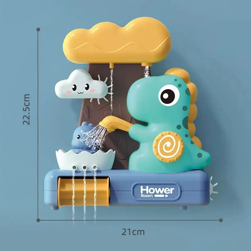 

Bathroom Dinosaurs Pipe Assembly Bath Interactive Shower Head Children Baby Bathing Play Water Spray Game Toys For Kids Gift