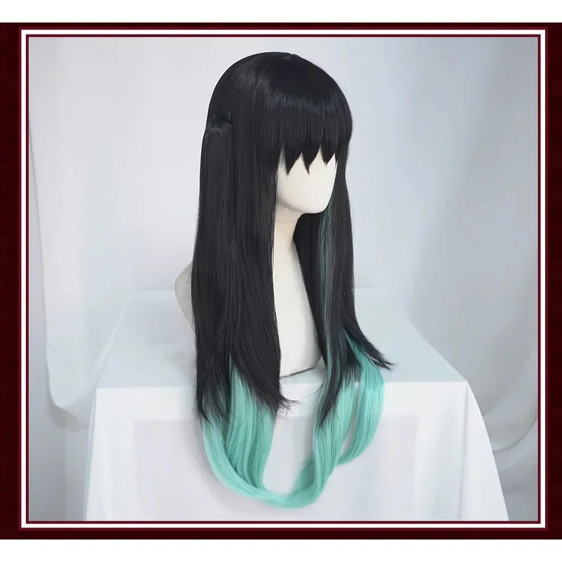 Парик для косплея Muichiro Tokitou Muichiroo парики 48 см черный длинный парик с градиентом
