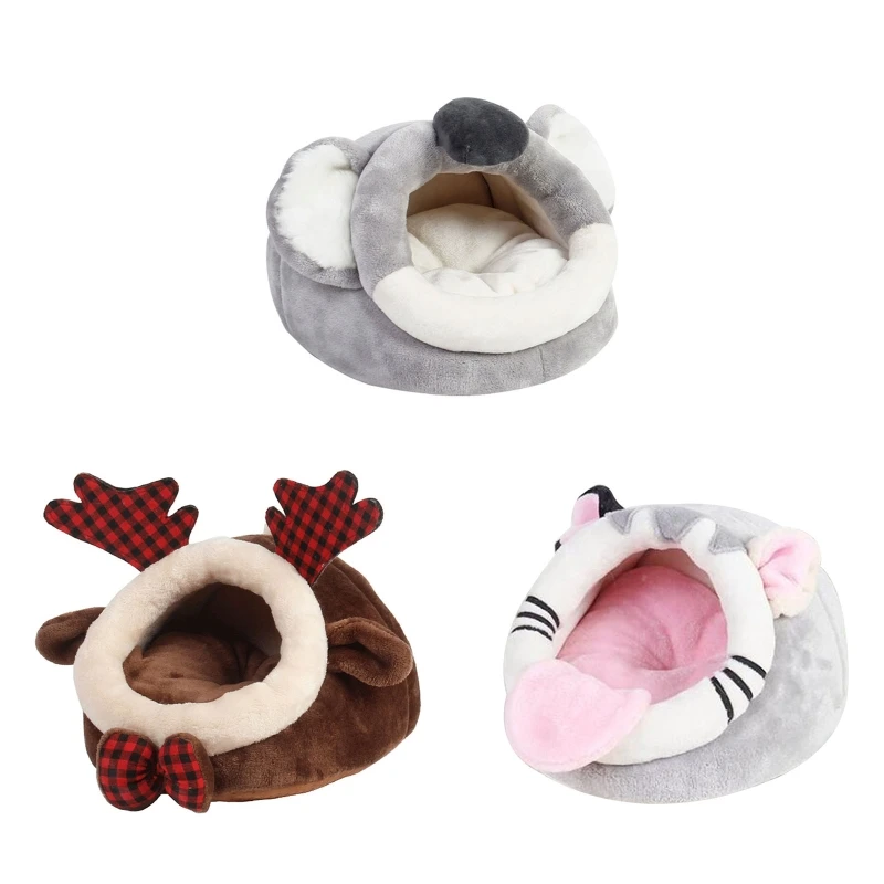 

Cute Hamster House Cage Pet Dog for CAT Winter Warm Sleeping Bed Small Puppy Kitten Chinchillas Squirrel Soft Flannel Nest Mat