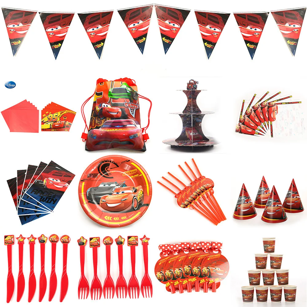 

Beautiful Cars Kids Birthday Party Decoration Set Cars Party Supplies Decoration Baby Happy Birthday Party Pack