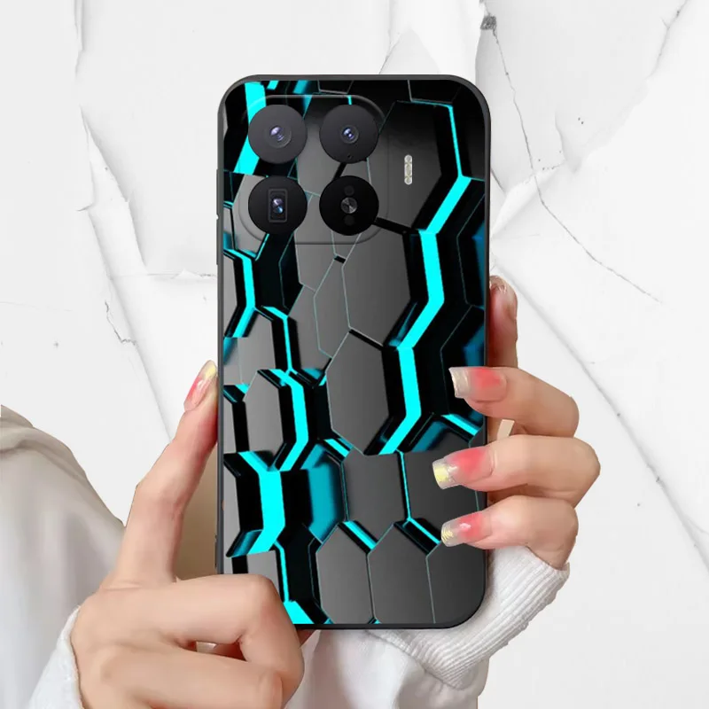 Фото Чехол для телефона с крутыми узорами для Xiaomi 17T/17T Pro, силиконовый, противоударный, с эффектом кожи, для Xiaomi 17T, новинка 2026 года, бампер №2