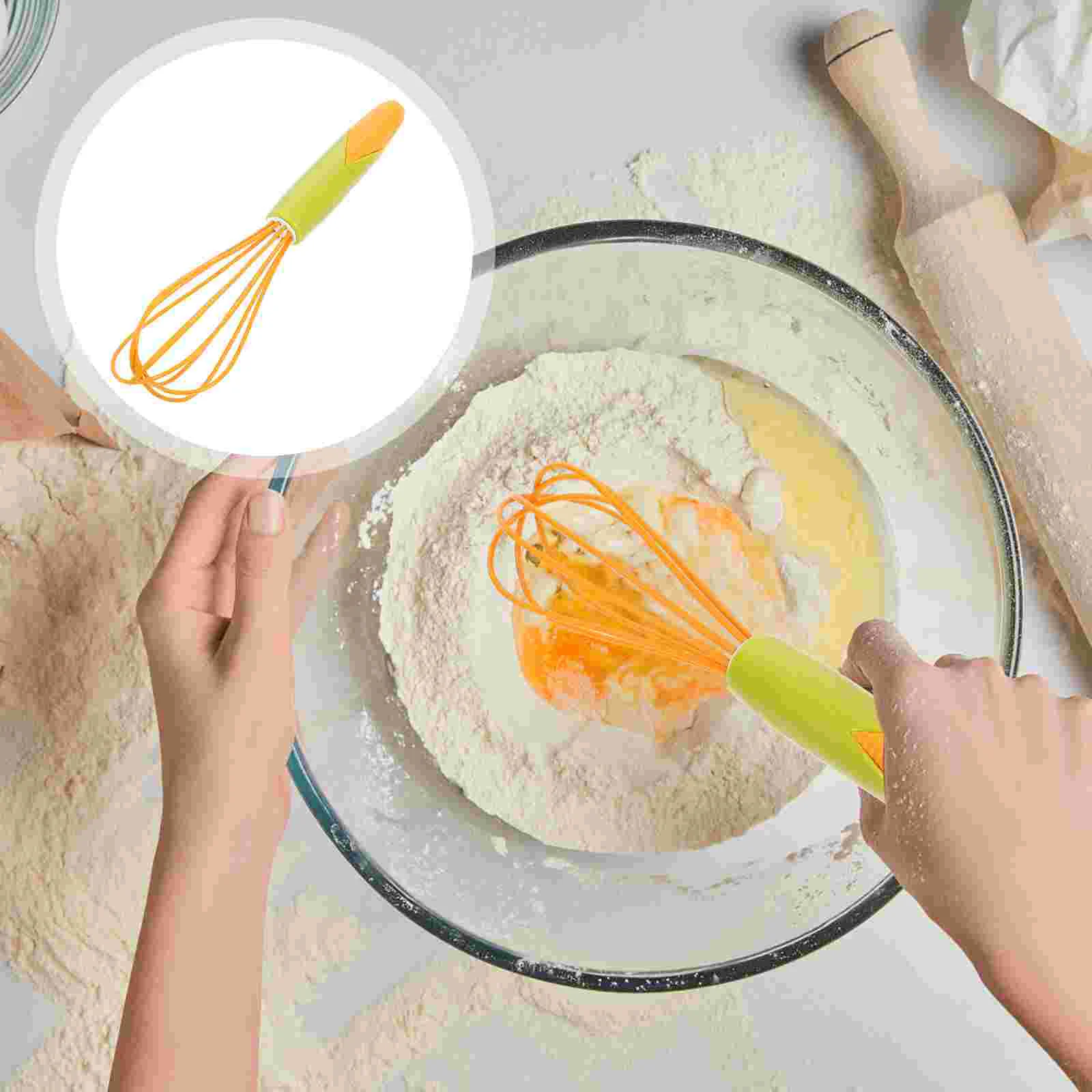 

Whisk Egg Beater Hand Kitchen Balloon Silicone Manual Wire Mixer Cooking Cream Frother Whisks Whisking Blending Tool Baking