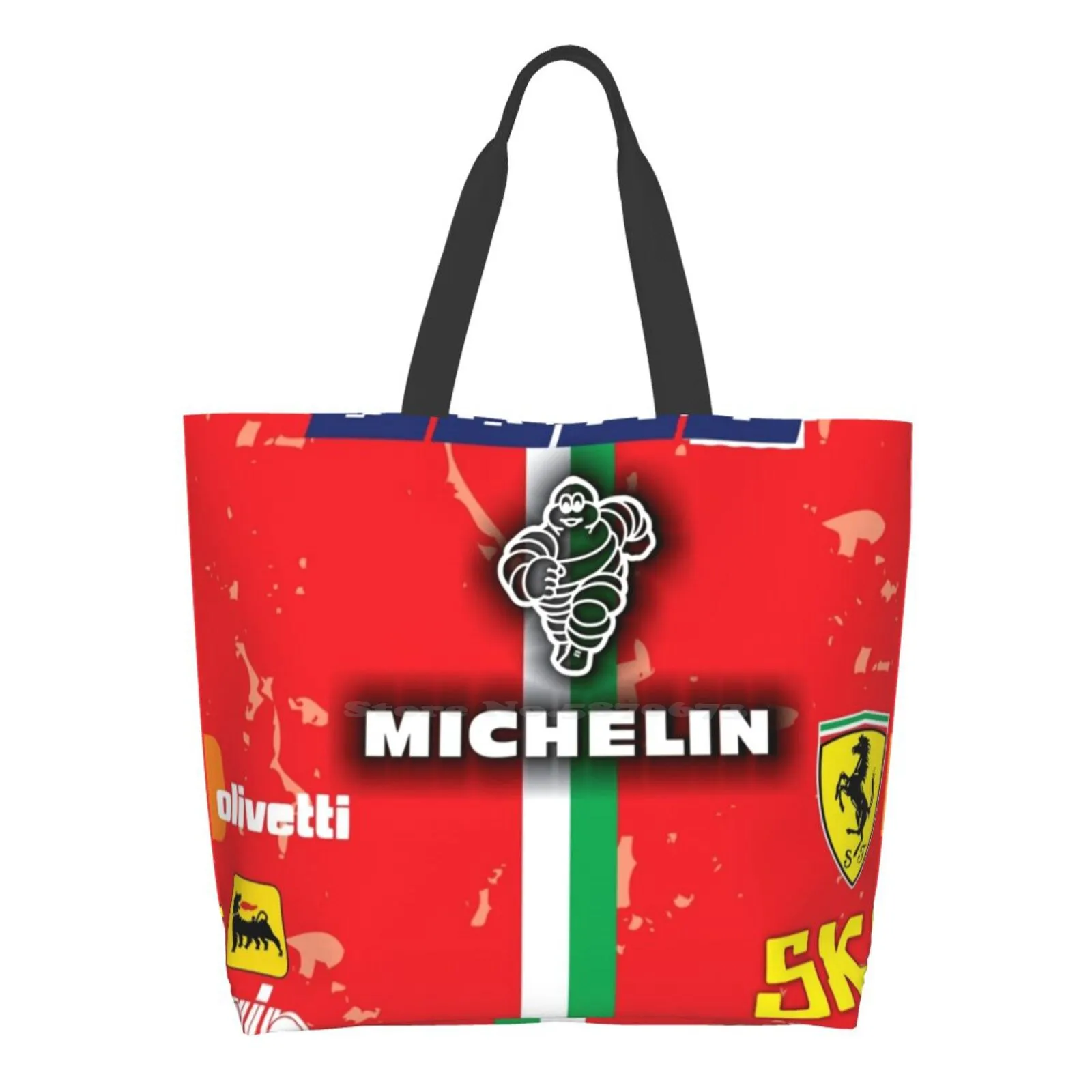 

27 Grand Prix Car Graffiti Artwork High Quality Large Size Tote Bag 27 Motorsport Villeneuve Gilles Tifosi Grand Prix