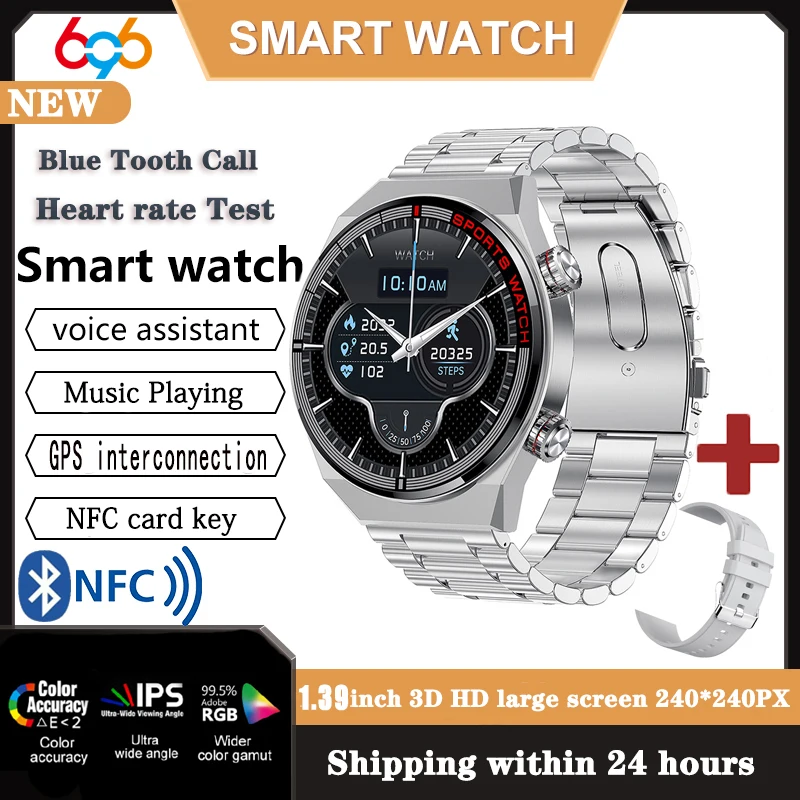 

Смарт-часы мужские с ЭКГ + ППГ, Bluetooth, водостойкие