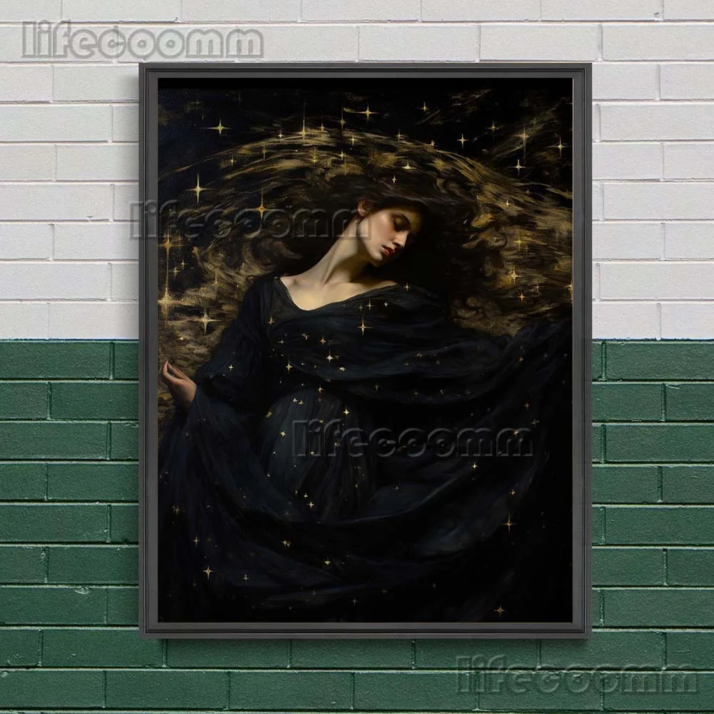 

Живопись "Nyx, богиня ночи", холст