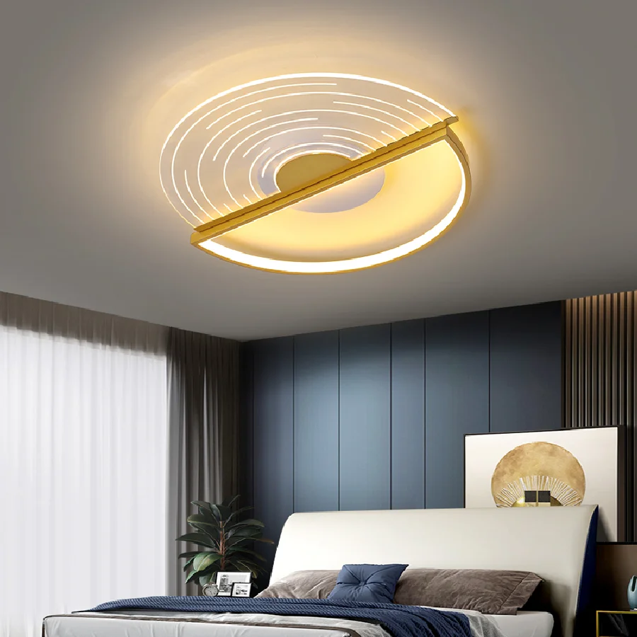 

Modern led ceiling lamp black gold home Indoor Lighting decoration lamps for villa living room bedroom dining iron chandeliers