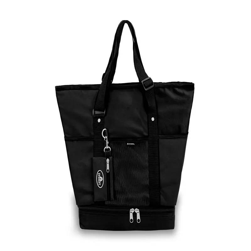 

Unisex Deluxe Shopping Tote Bag Black