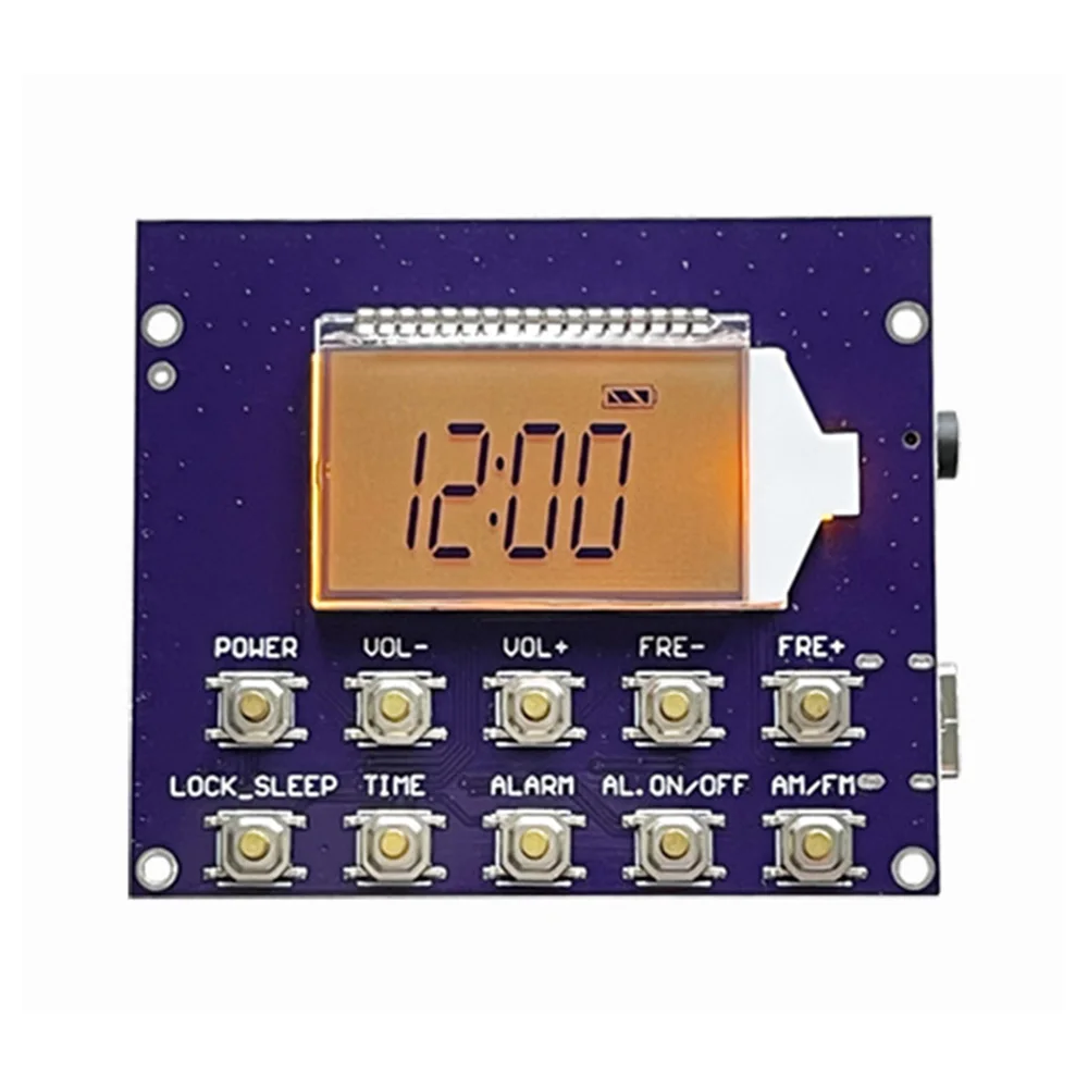 

DIY Wireless FM Radio Receiver Module 87.0MHz-108.0MHz Frequency Modulation Digital Radio Transmitter Board with LCD Display