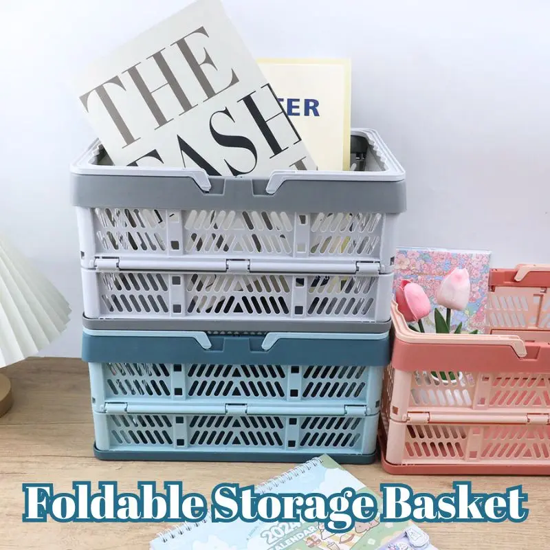 Портативная складная корзина для пикника пластиковый каркас с ручкой хранения