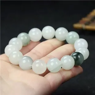 

Натуральный золотой шелк, нефрит, раньше, для мужчин и женщин, настоящий китайский нефрит, камень, ведро, бусины, бусины, браслеты, бамбуковые...