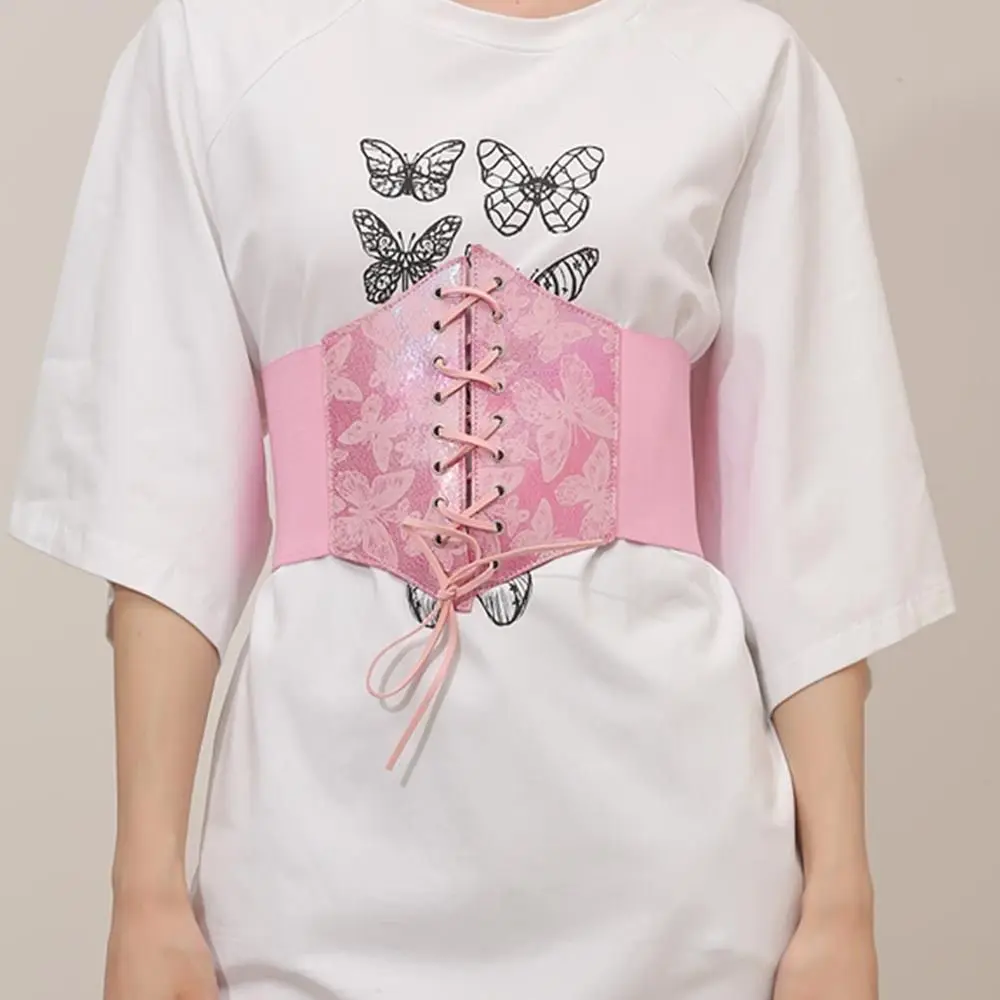 

Corset Belt Elegant Slimming Body Shaper Belts Korean Fashion Women Colorful Bandage Waistband for Coat Decoration