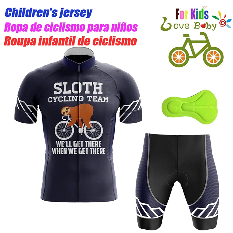 Новинка 2023 летний дышащий комплект из трикотажа для велоспорта детская одежда